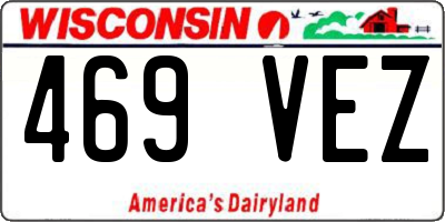 WI license plate 469VEZ