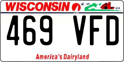 WI license plate 469VFD