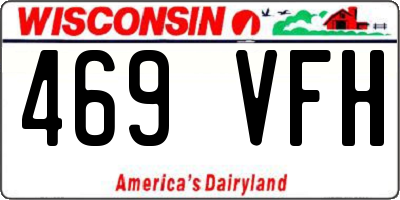 WI license plate 469VFH