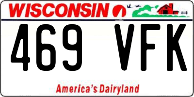 WI license plate 469VFK