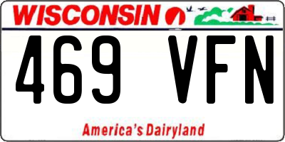 WI license plate 469VFN
