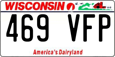 WI license plate 469VFP