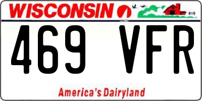 WI license plate 469VFR