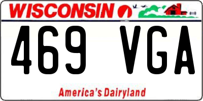 WI license plate 469VGA