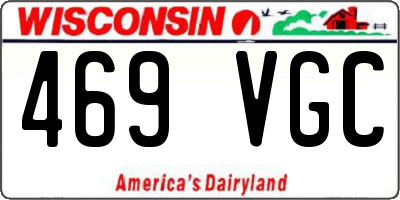 WI license plate 469VGC