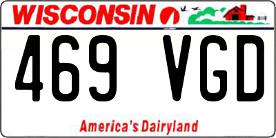 WI license plate 469VGD