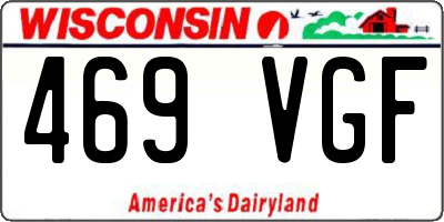 WI license plate 469VGF