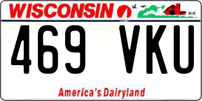 WI license plate 469VKU