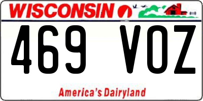 WI license plate 469VOZ