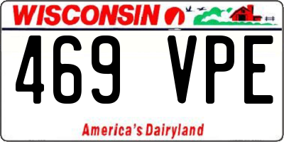 WI license plate 469VPE