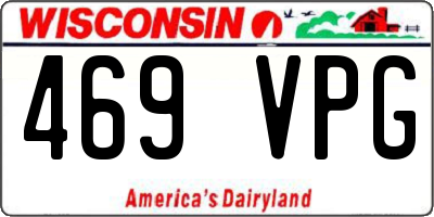 WI license plate 469VPG