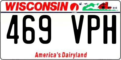 WI license plate 469VPH