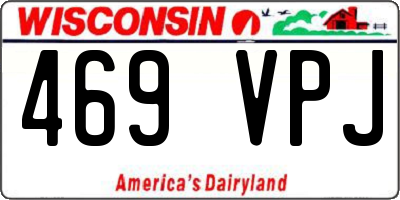 WI license plate 469VPJ