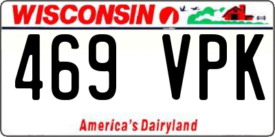 WI license plate 469VPK