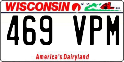 WI license plate 469VPM