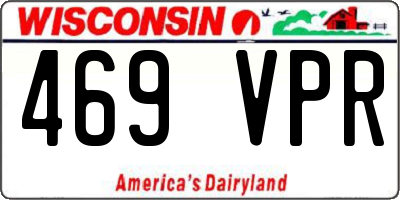 WI license plate 469VPR