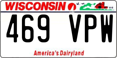 WI license plate 469VPW