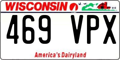 WI license plate 469VPX