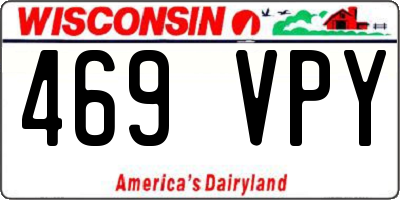 WI license plate 469VPY