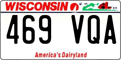 WI license plate 469VQA