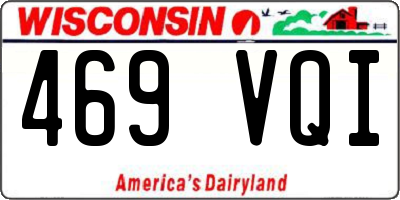 WI license plate 469VQI