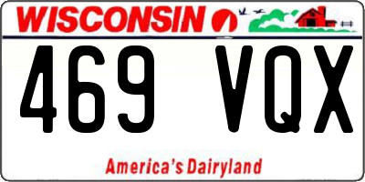 WI license plate 469VQX