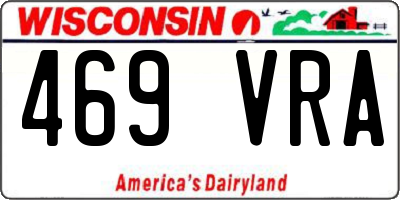 WI license plate 469VRA