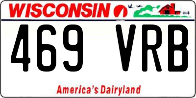 WI license plate 469VRB