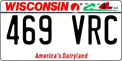 WI license plate 469VRC