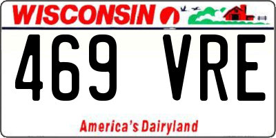 WI license plate 469VRE