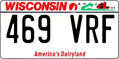 WI license plate 469VRF