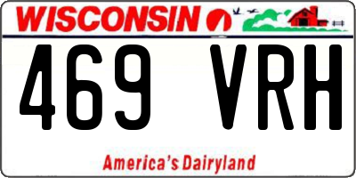 WI license plate 469VRH