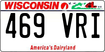 WI license plate 469VRI
