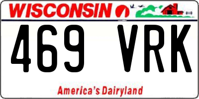 WI license plate 469VRK