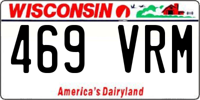 WI license plate 469VRM