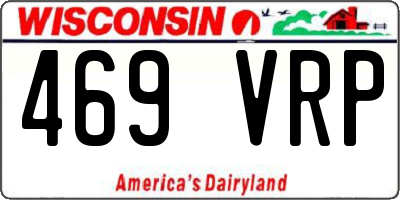 WI license plate 469VRP
