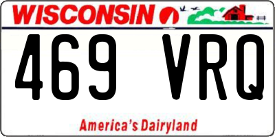 WI license plate 469VRQ