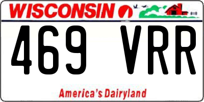 WI license plate 469VRR