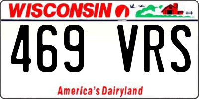 WI license plate 469VRS
