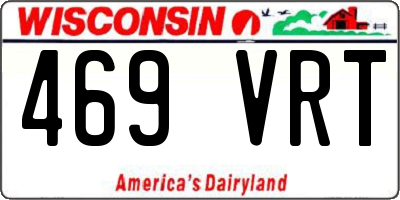 WI license plate 469VRT