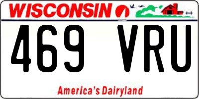 WI license plate 469VRU