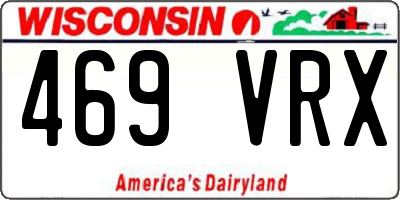 WI license plate 469VRX