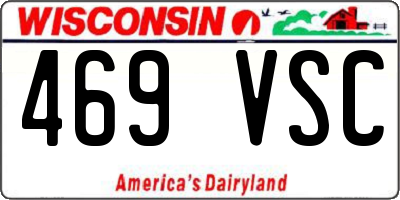 WI license plate 469VSC