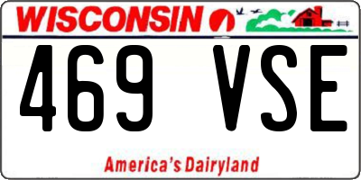 WI license plate 469VSE