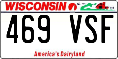 WI license plate 469VSF