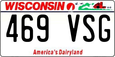 WI license plate 469VSG