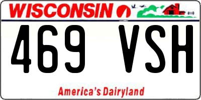 WI license plate 469VSH