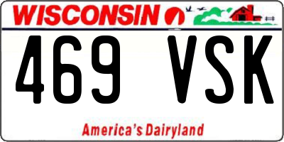 WI license plate 469VSK