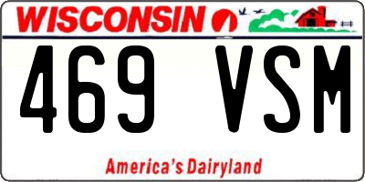 WI license plate 469VSM