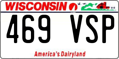 WI license plate 469VSP